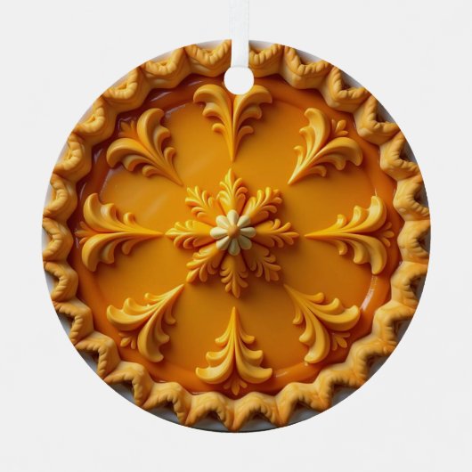 Fancy pompoentaart gepersonaliseerde kerst metalen ornament (Voorkant)