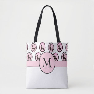 Fancy Poodles Monogram Canvas tas