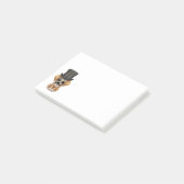 Fancy pop met monocle en bovenste hoed post-it® notes (Schuin)