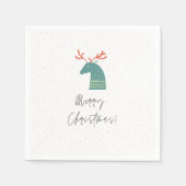 Fancy pretkerst Deer Servet (Voorkant)