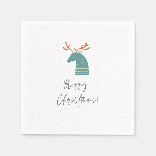 Fancy pretkerst Deer Servet (Voorkant)