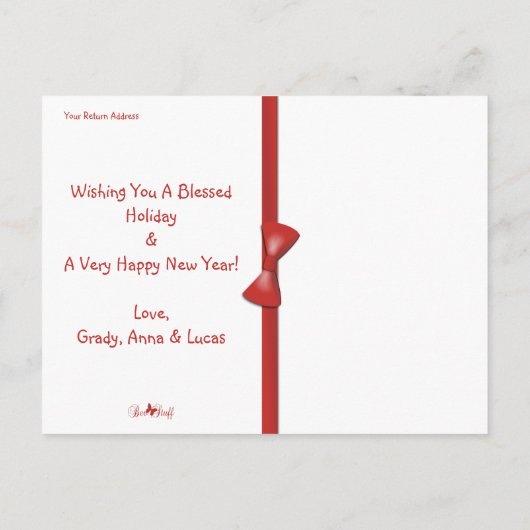 Fancy Prettige feestdagen script Briefkaart (Achterkant)