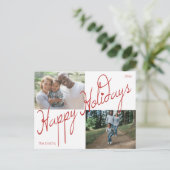 Fancy Prettige feestdagen script Briefkaart (Staand voorkant)