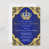 Fancy Prince Baby shower Blue Kaart (Achterkant)