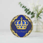 Fancy Prince Baby shower Blue Kaart (Staand voorkant)
