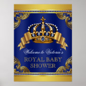 Fancy Prince Baby Shower Borden Poster (Voorkant)