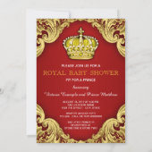 Fancy Prince Baby shower Red Kaart (Achterkant)