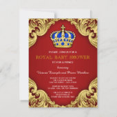 Fancy Prince Baby shower Red Kaart (Achterkant)