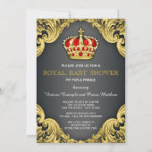 Fancy Prince Baby shower Regal Red Kaart (Achterkant)