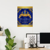 Fancy Prince Baby Shower Welkom Borden Poster (Thuiskantoor)