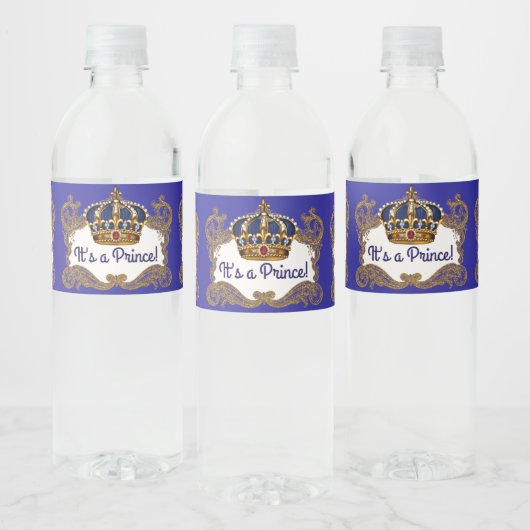 Fancy Prince Royal Crown Waterflesetiketten Waterfles Etiket (Flessen)