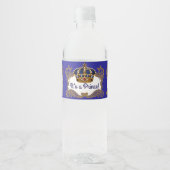 Fancy Prince Royal Crown Waterflesetiketten Waterfles Etiket (Voorkant)