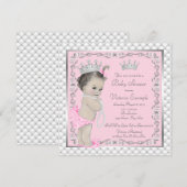 Fancy Princess Baby Shower Uitnodigingen (Voorkant / Achterkant)