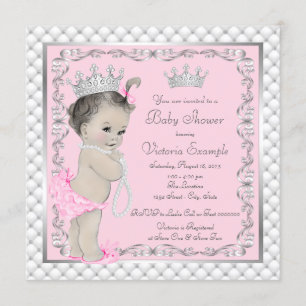 Fancy Princess Baby Shower-uitnodigingen Kaart
