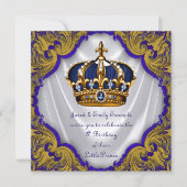 Fancy prins verjaardagsfeestje kaart (Voorkant)