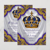 Fancy prins verjaardagsfeestje kaart (Voorkant / Achterkant)