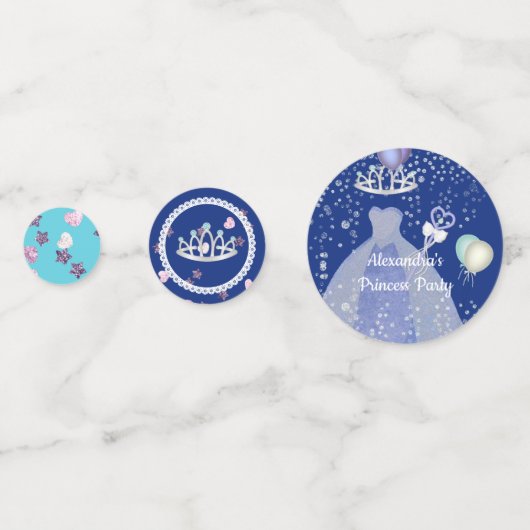 Fancy Prinses Party Tafel Confetti (Voorkanten)
