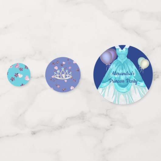 Fancy Prinses Party Tafel Confetti (Achterkanten)