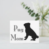 Fancy Pug mama Briefkaart (Staand voorkant)