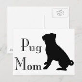 Fancy Pug mama Briefkaart (Voorkant / Achterkant)
