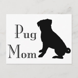 Fancy Pug mama Briefkaart