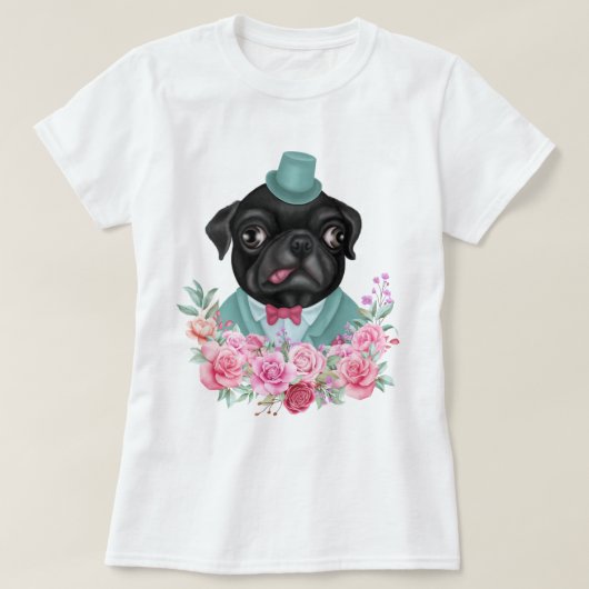 Fancy Pug T-Shirt (Design voorkant)