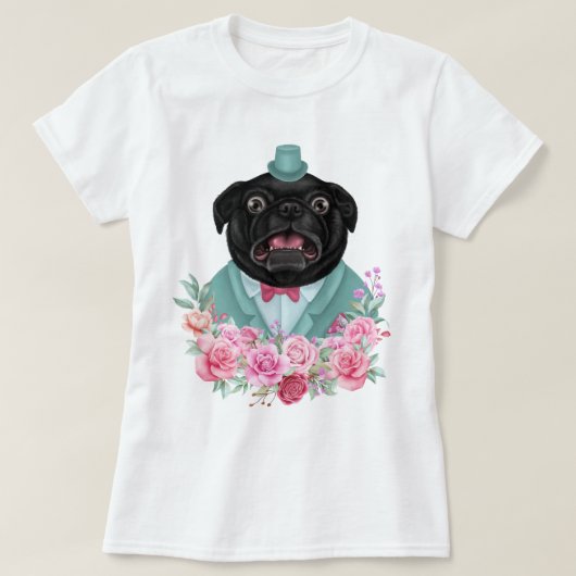 Fancy Pug T-Shirt (Design voorkant)