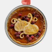 Fancy Pumpkin Pie Kerstmis Metalen Ornament (Voorkant)