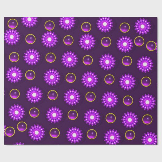 FANCY PURPELSTROMEN MET GEMSTONEN CADEAUPAPIER (Vlak)