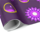 FANCY PURPELSTROMEN MET GEMSTONEN CADEAUPAPIER (Rol Hoek)