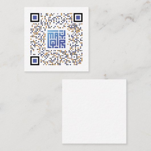 Fancy QR-codevierkant Visitekaartje (Voorkant / Achterkant)