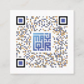 Fancy QR-codevierkant Visitekaartje (Voorkant)