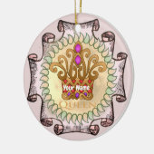 Fancy Queen Crown Keramisch Ornament (Links)
