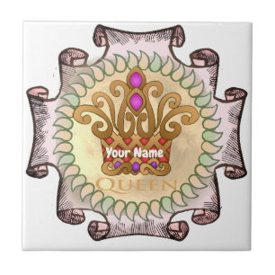 Fancy Queen Crown Tegeltje