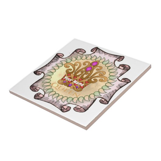 Fancy Queen Crown Tegeltje (Zijkant)