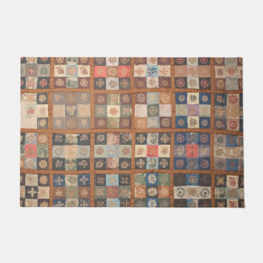Fancy quilt met pieced Nine-Patch Deurmat (Voorkant)