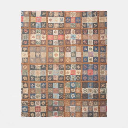 Fancy quilt met pieced Nine-Patch Fleece Deken (Voorkant)