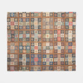 Fancy quilt met pieced Nine-Patch Fleece Deken (Voorkant (Horizontaal))