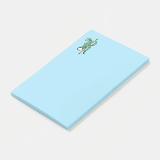 Fancy R Monogram Groene Moeder van Pearl Post-it® Notes (Schuin)