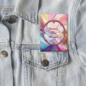 Fancy rand kleurrijke pastel zijde personaliseren button (Insitu)