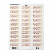 Fancy Rand Paars/Roze En Crème Personaliseer Etiket (Full Sheet)