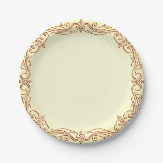 Fancy rand papieren bord (Voorkant)