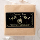 Fancy rand zwarte goudstrop Syrup Bucket Etiket (Insitu)