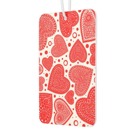 Fancy Red Hearts Pattern Luchtverfrisser (Links)