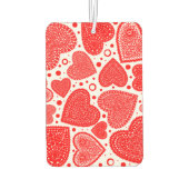 Fancy Red Hearts Pattern Luchtverfrisser (Achterkant)