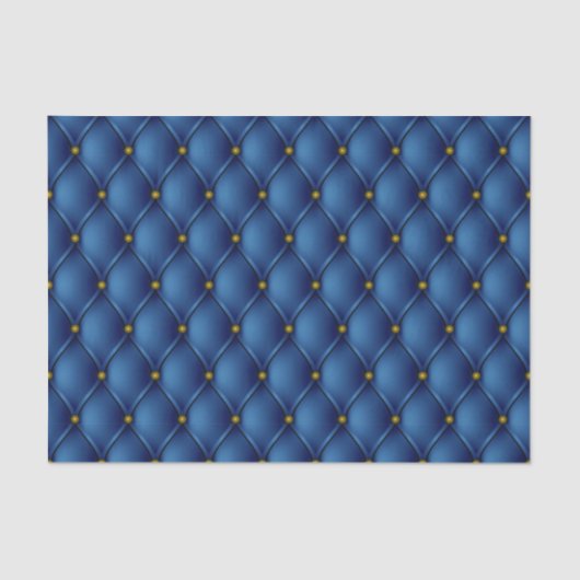 Fancy regal Royal Blue Diamond Tuft Print Tissuepapier (Voorkant)