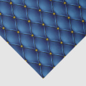 Fancy regal Royal Blue Diamond Tuft Print Tissuepapier (Detail)