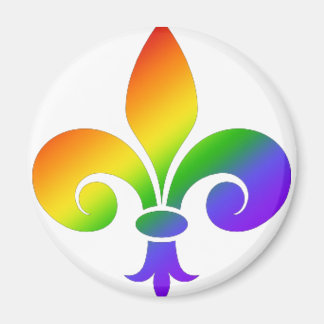 Fancy regenboog Fleur de Lis Magneet