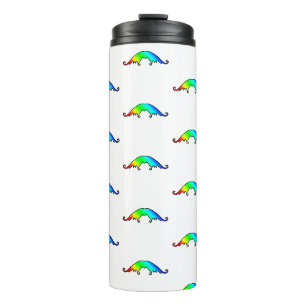 Fancy regenboog Mustache Thermosbeker