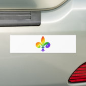 Fancy regenboogvaar de Lis Bumpersticker (Op auto)